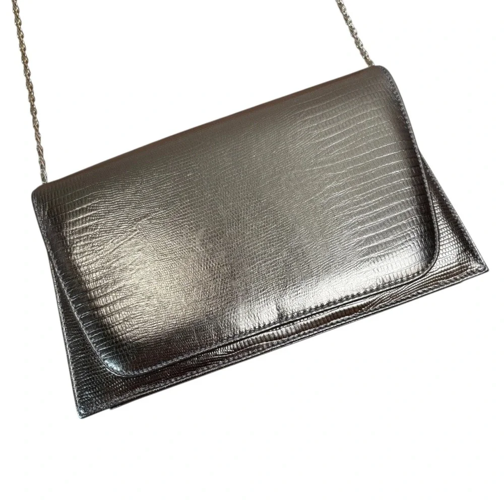 Vintage Ande Metallic Gold Evening Purse Chain Strap‎ Clutch Cocktail Bag